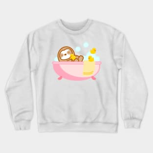 Cute Bubble Bath Sloth Crewneck Sweatshirt